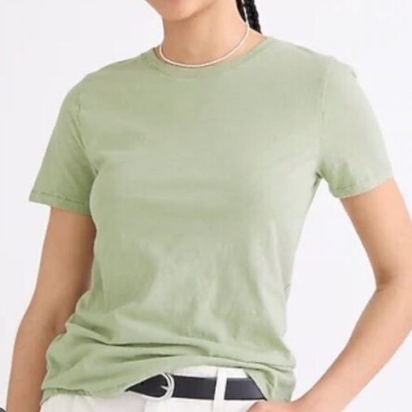 J. Crew Tops - J crew vintage cotton crewneck tee shirt light sage green